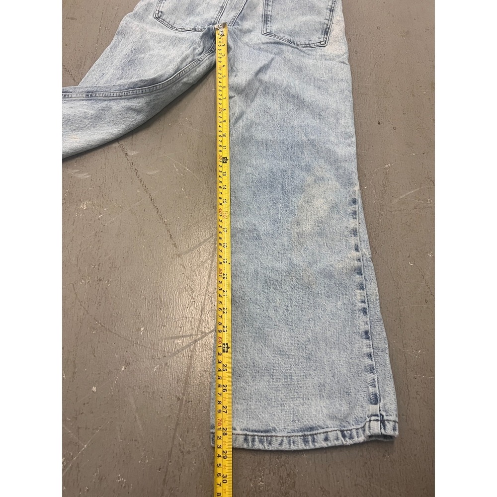The Drop Jeans Womens 28 Blue Denim Light Wash Baggy Wide Leg Vintage Streetwear - Picture 12 of 13